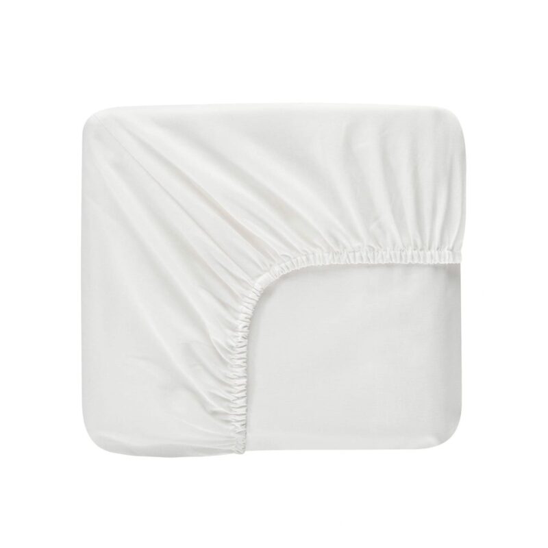 Dra på lakan 180x200 cm i vit färg – elastisk passform och mjukt material för extra komfort.