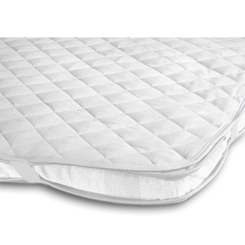 Mer detaljerad bild på madrasskydd 160x200 cm i färgen vit.